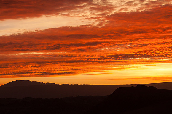 sunset, atacama desert