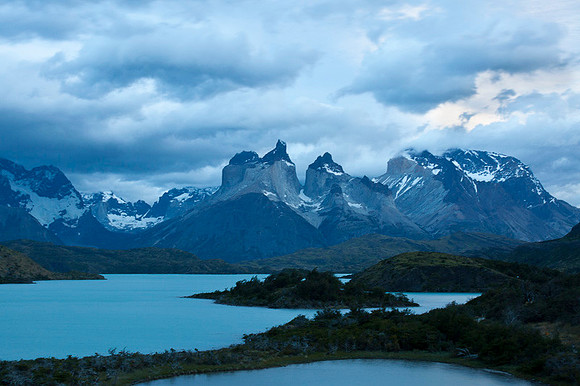 torres del paine at sunrise