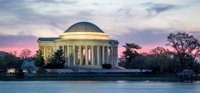 sunrise at jefferson memorial, washington dc