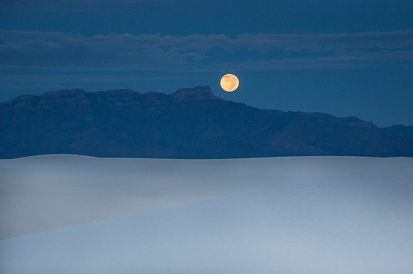 moon at white sands, nm