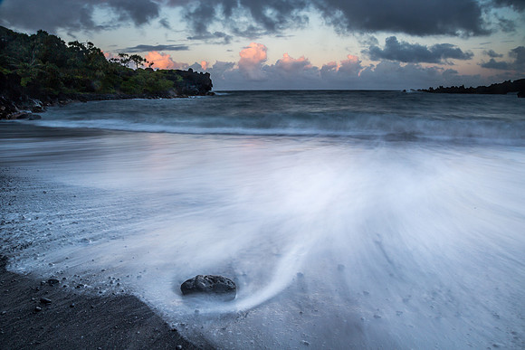 black sand beach, maui