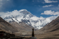 mt. everest from rongphu monastery