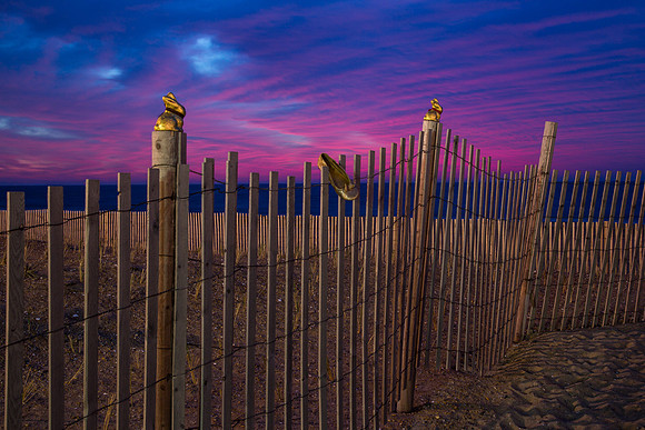pink sky, rehoboth beach, de