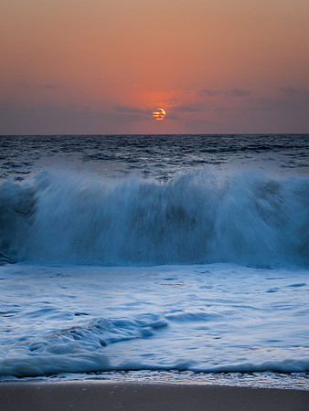 riptides at sunrise, rehoboth beach. de