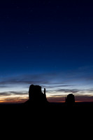 starry sunrise, monument valley