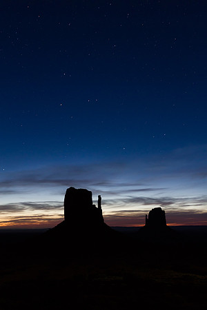 starry sunrise, monument valley