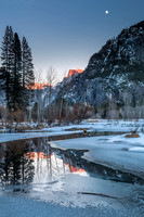 winter reflections, yosemite national park